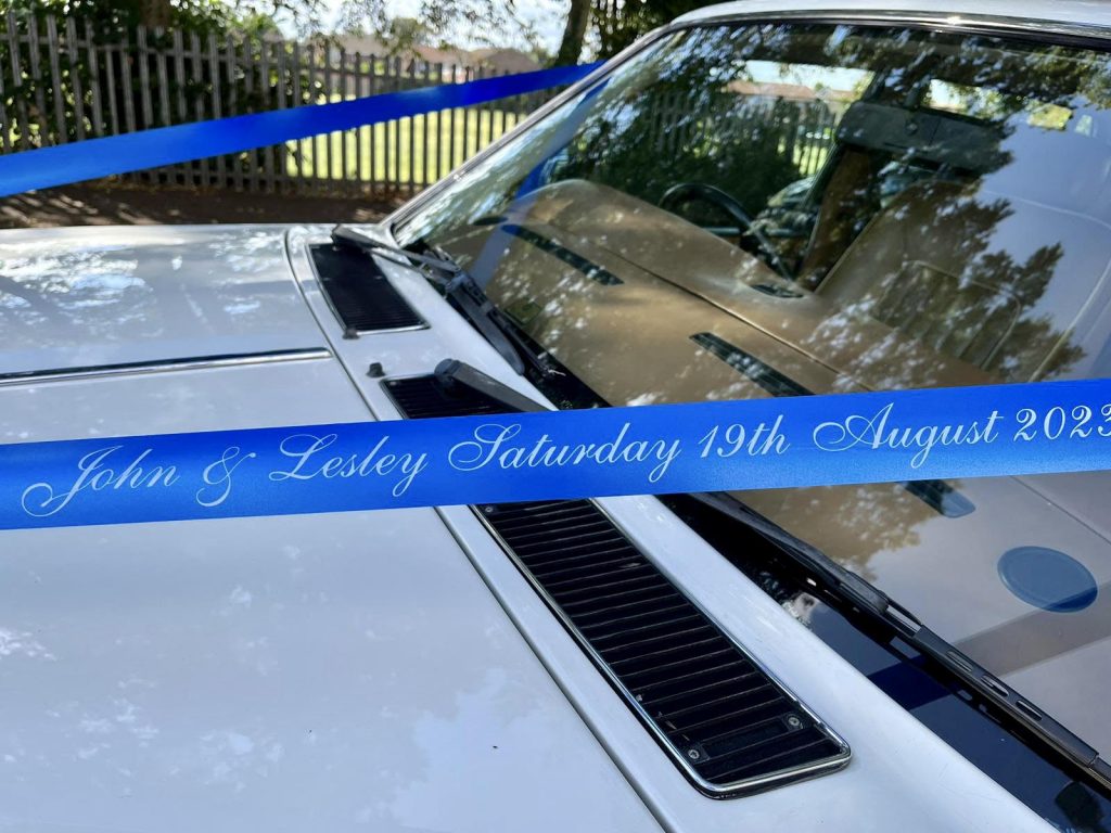 John and Lesley's enchanting wedding car