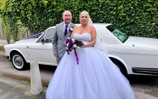 James and Kerrie's White Rolls Royce Wedding