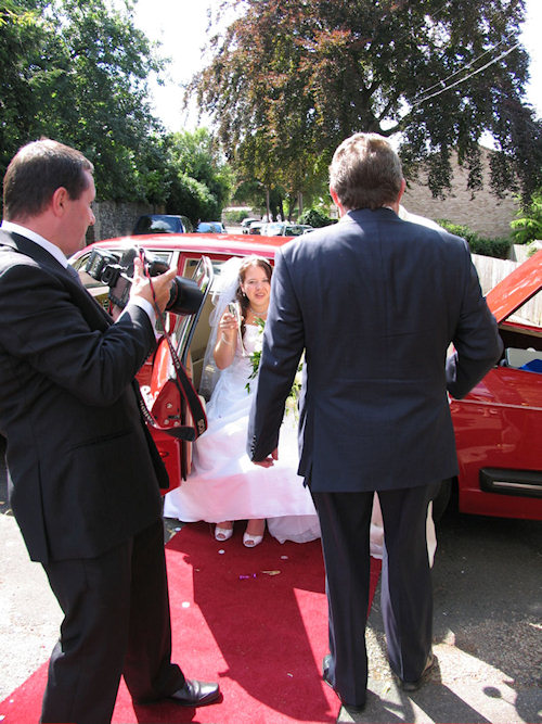 First ever wedding with Lady R red Bentley